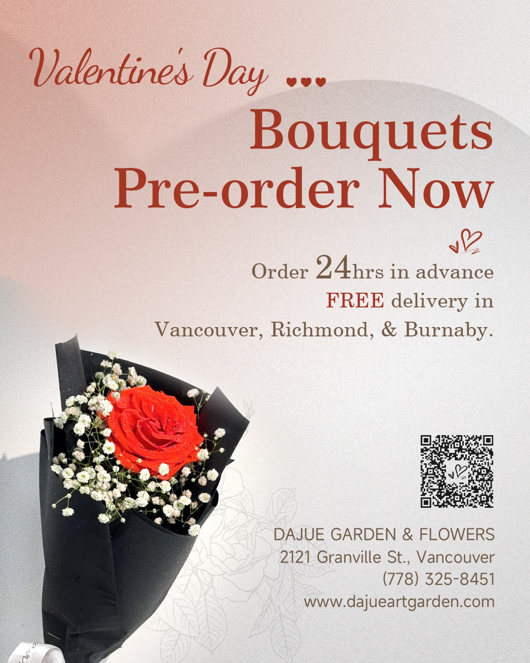 Valentine's Day Bouquets – Free Delivery